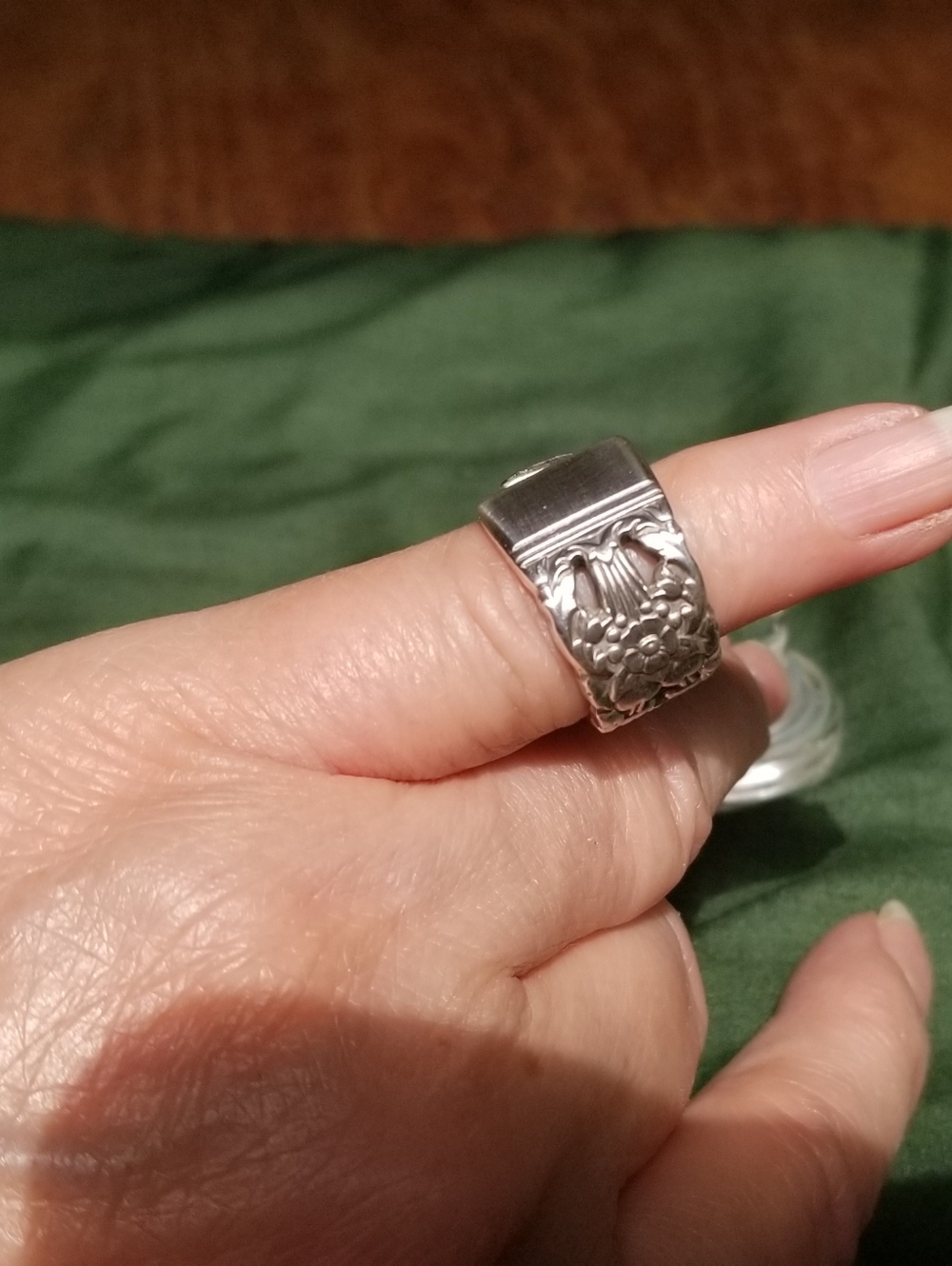 Spoon Ring from 1936 Oneida Community Pattern "Coronation" Size 5